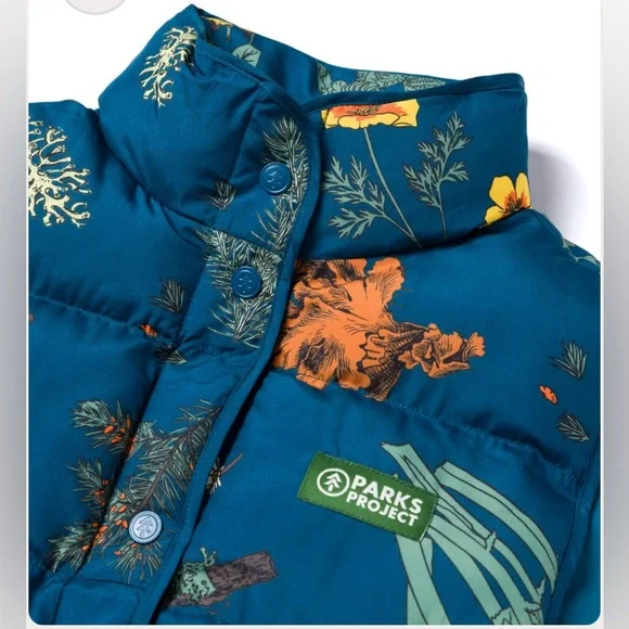 Parks Project Women's Floral Vest - Teal - Picture 5 of 12